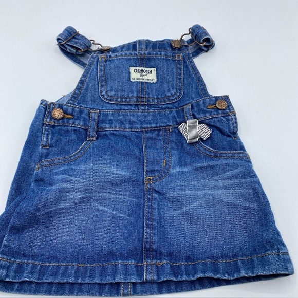 OshKosh B'gosh Other - OshKosh b'gosh Girls Dress Size 18 months Jean Jumper Overall Straps Osh Kosh